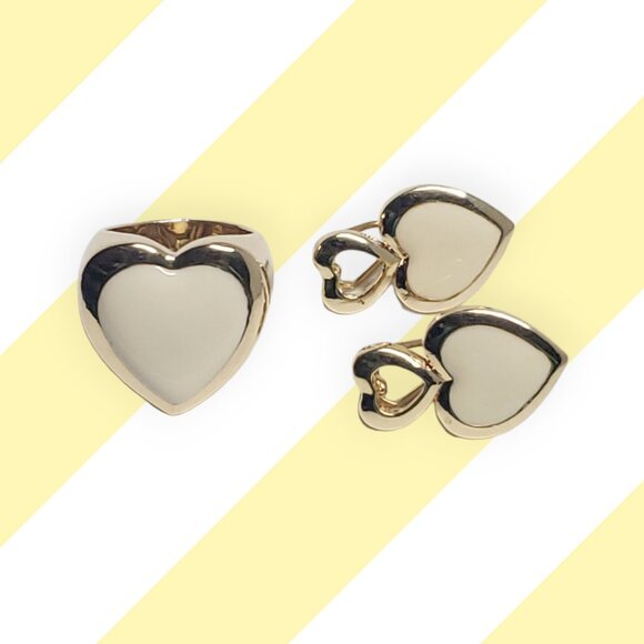 Camille Lucie Ring for Women, Cream Colored Epoxy Shaped Heart - Picture 5 of 9